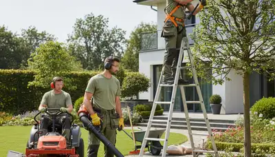 Bradenton, FL tree service crew providing landscaping and storm cleanup for coastal properties