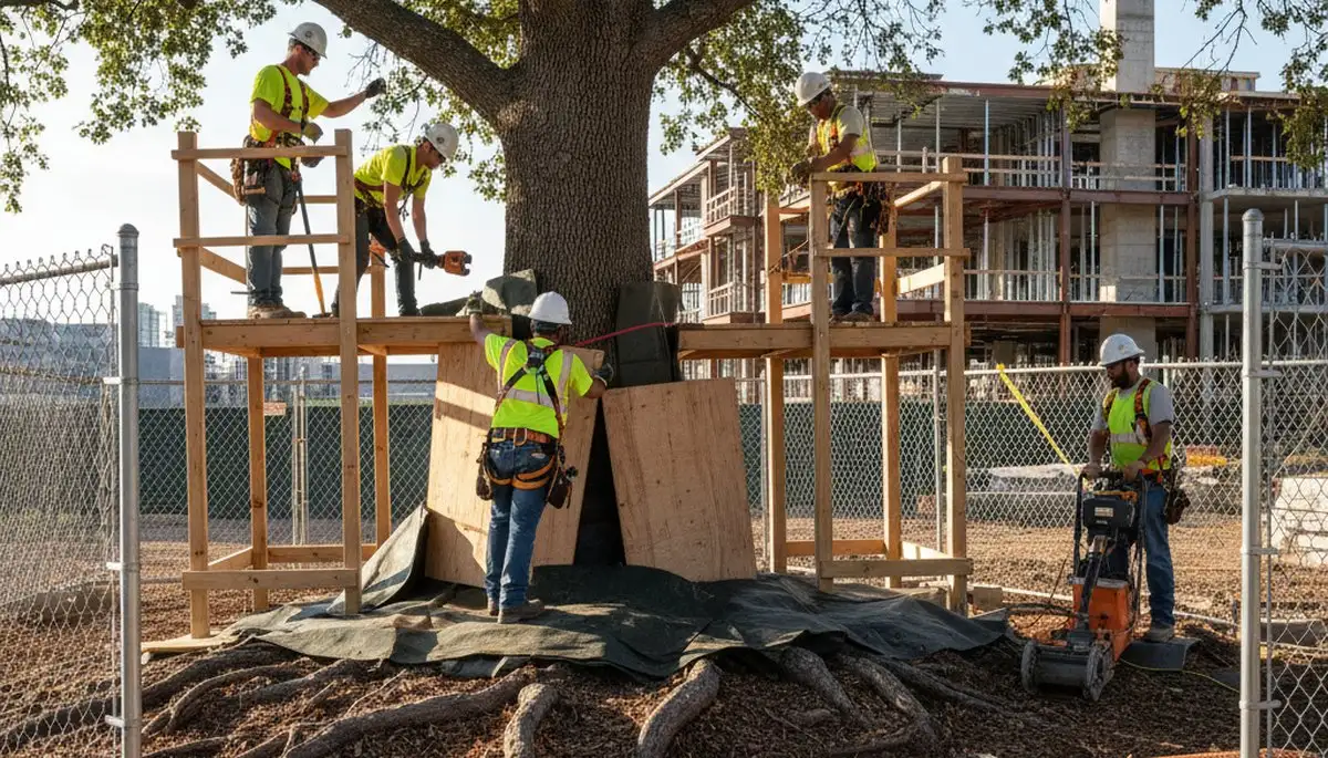 Bradenton, FL arborist protecting tree roots for stability and health during root protection service