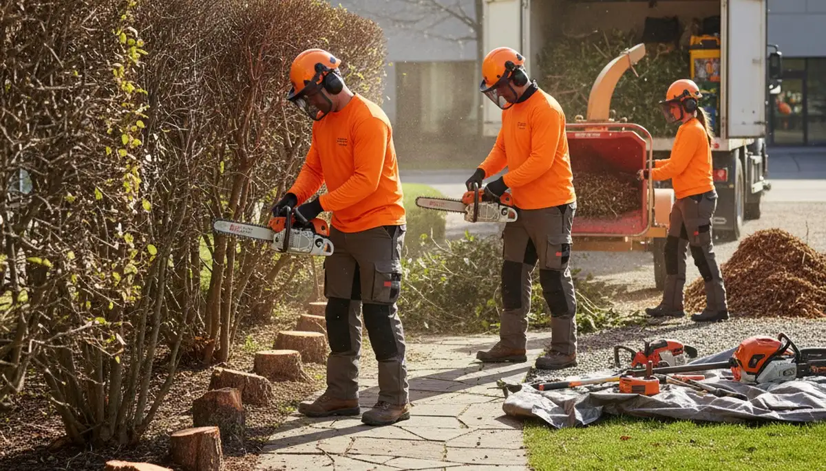 Bradenton, FL shrub removal by Arbor Tree Care for overgrown landscape cleanup and property maintenance