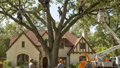 Tree service crew in Bradenton, FL providing professional tree trimming and removal services