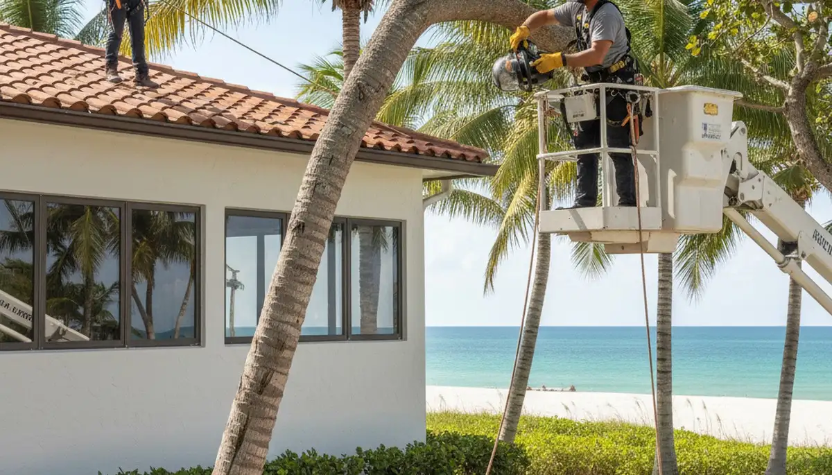 Tree service crew in Bradenton, FL handling professional tree care for local homeowners