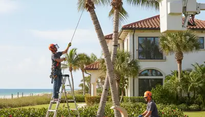 Bradenton, FL tree service crew providing professional tree trimming and removal for local properties