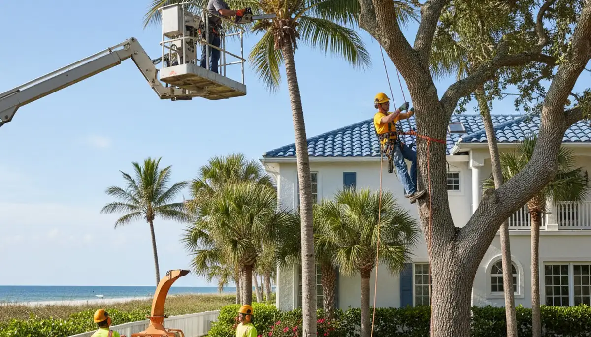 Tree service crew in Bradenton, FL providing professional tree trimming and removal services