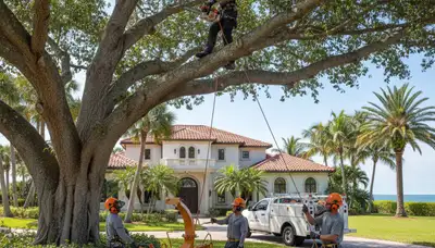 Tree service crew in Bradenton, FL providing professional tree removal and trimming services