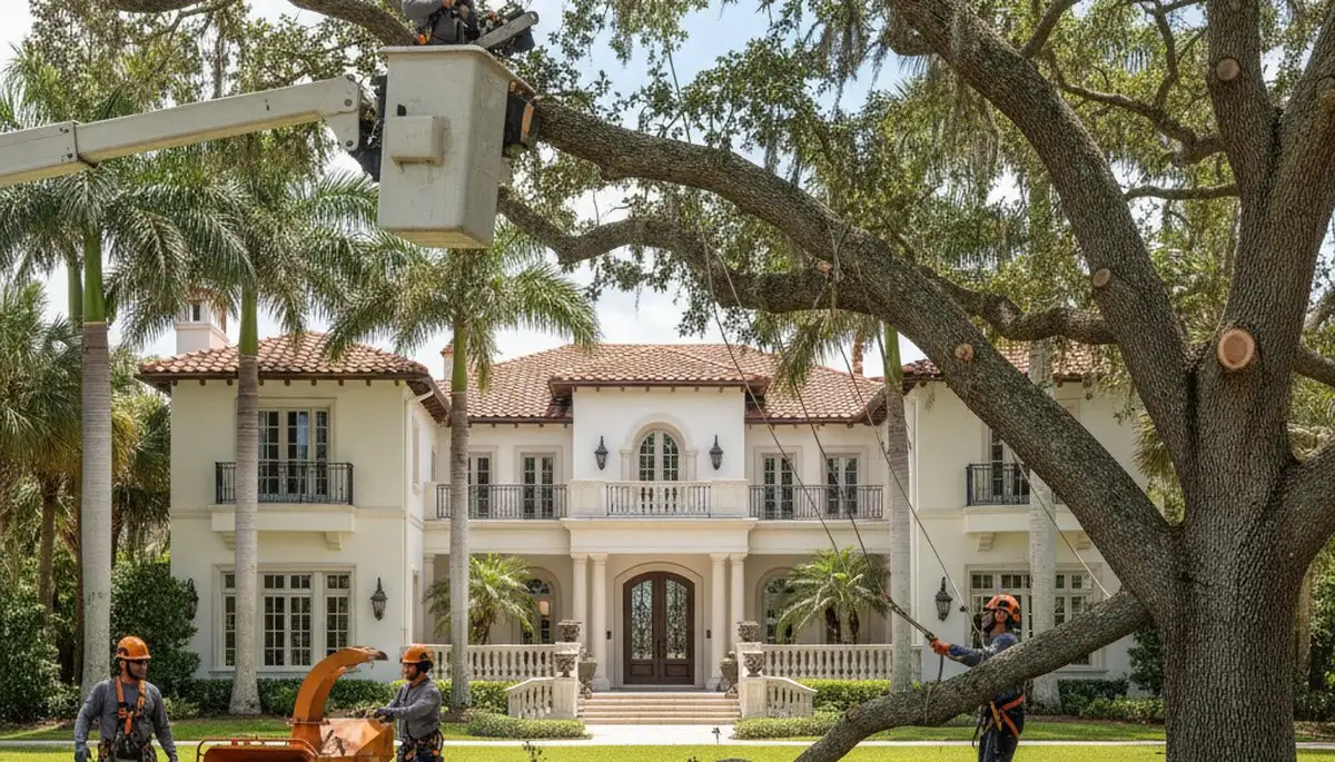 Tree service crew in Bradenton, FL providing professional tree care and removal services
