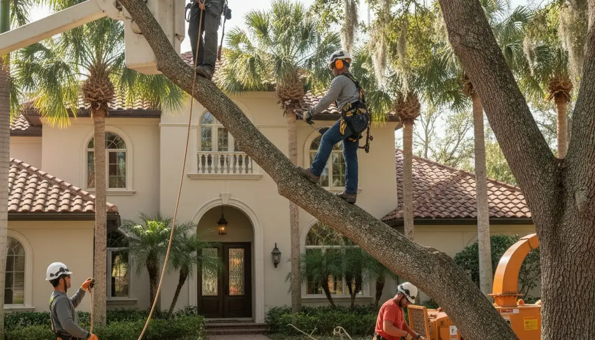 Tree service crew in Bradenton, FL providing professional tree trimming and removal support