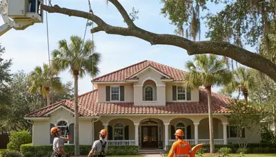 Tree service crew in Bradenton, FL providing professional tree trimming and removal services