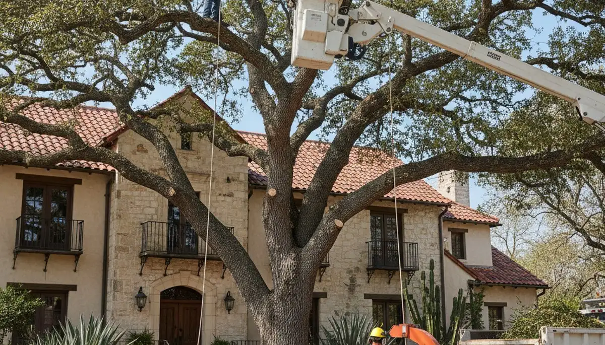 Tree service crew in Bradenton, FL providing professional tree trimming and removal services