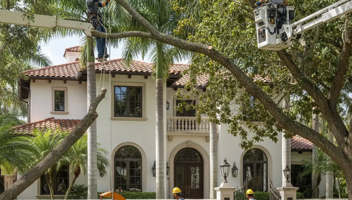 Tree service crew in Bradenton, FL providing professional tree care and removal services