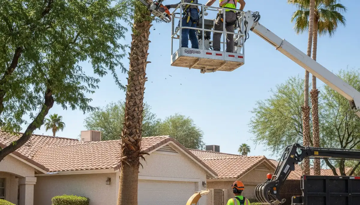 Tree service crew in Bradenton, FL performing professional tree care for local property owners