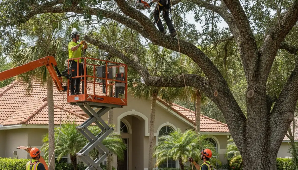 Tree service crew in Bradenton, FL providing professional tree trimming and removal services
